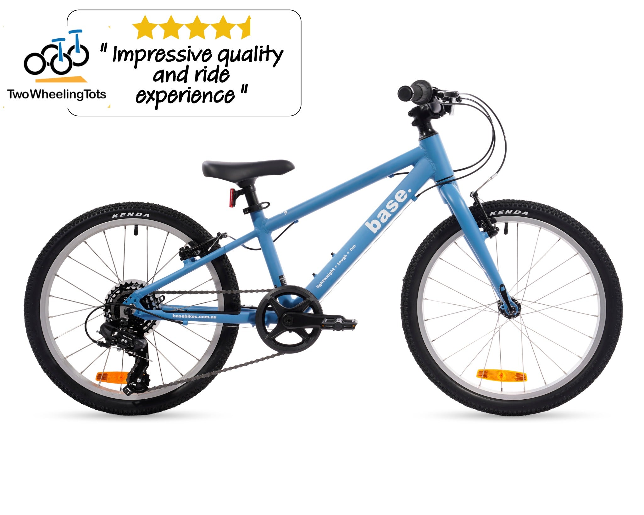 20 inch blue bike product image side view