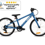 20 inch dark blue kids bike with two wheeling tots review