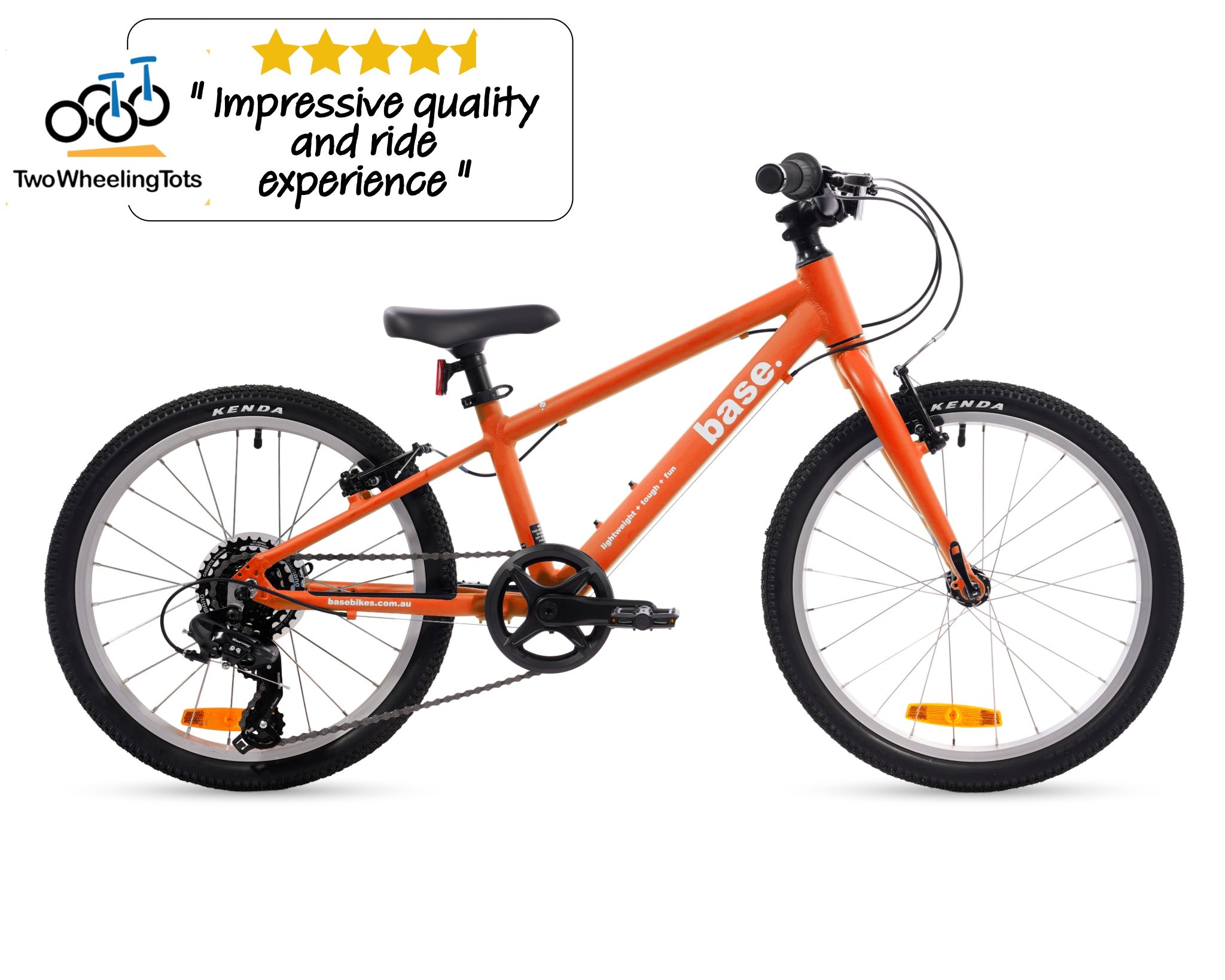20 inch red bike product image side view