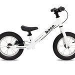 White base balance bike side view with white background