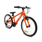 Red base 20 inch kids bike diagonal view with white background