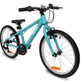 Blue base boys 20 inch kids bike diagonal view with white background