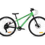 Green 24 inch bicycle on a white background