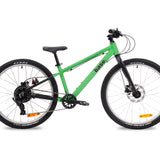 Green 24 inch bicycle on a white background